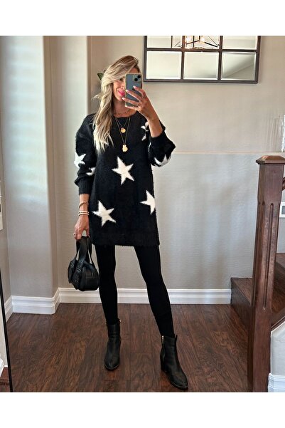 Karteks Yıldız Desen Triko Tunik