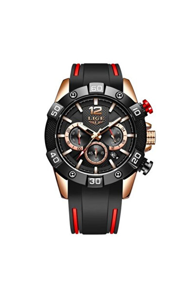 Lige Ceas bărbătesc elegant cuarț analogic din silicon cronograf cu dată