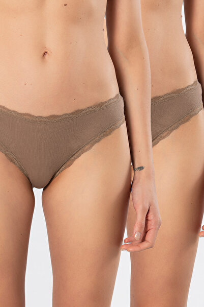 TÜREN 927 Women's Lycra Ribbed Lace String 2-Pack