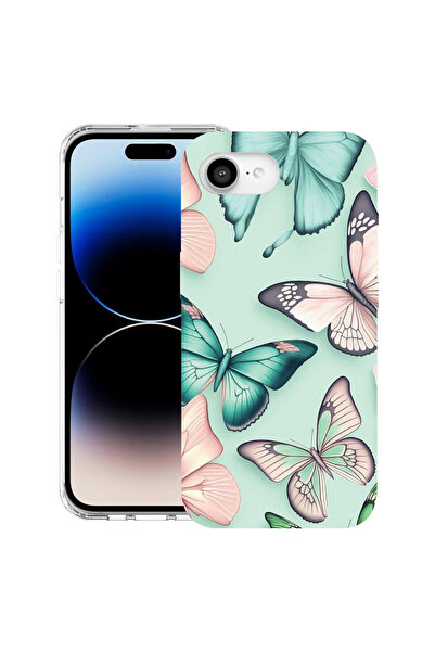 bestcase Carcasă antișoc MagSafe TPU pentru Apple iPhone 16e, model fluture, ...