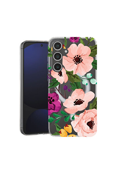 bestcase Carcasă antișoc MagSafe TPU pentru Samsung Galaxy A56, flori pastela...