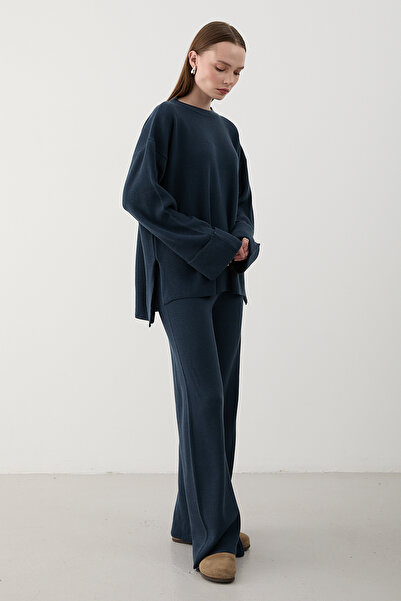 Laluvia Синій трикотажний комплект з Селаніки - 4587
