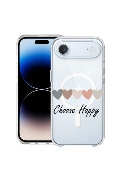 bestcase Carcasă antișoc MagSafe TPU pentru Apple iPhone 17 Air, Choose Happy...