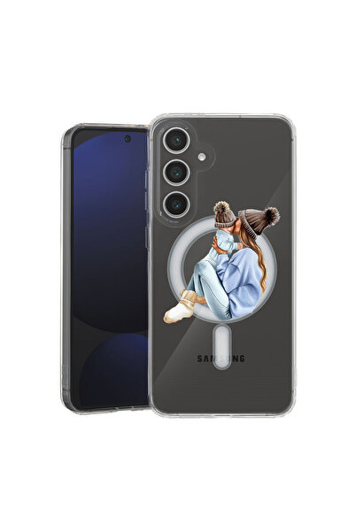 bestcase Carcasă antișoc MagSafe TPU pentru Samsung Galaxy A56, Mamă fată cu ...