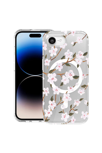 bestcase Carcasă antișoc MagSafe TPU pentru Apple iPhone 16e, floare de primă...