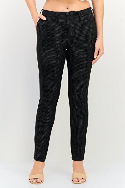 Reiko Women Cigarette Fit Microdot Print Dress Pants, Multicolor