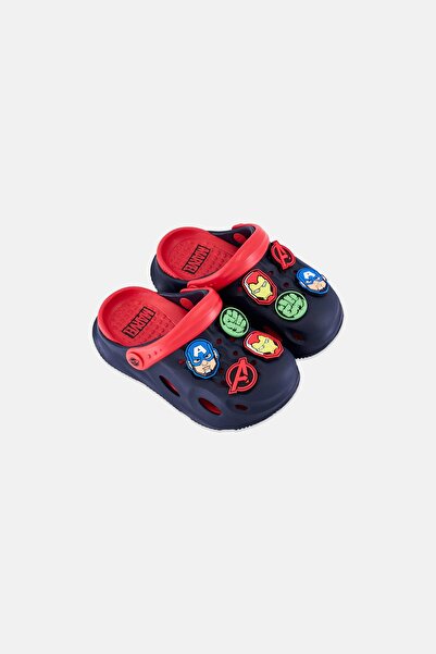 Marvel Toddlers Boy Avengers Slingback Clogs, Black