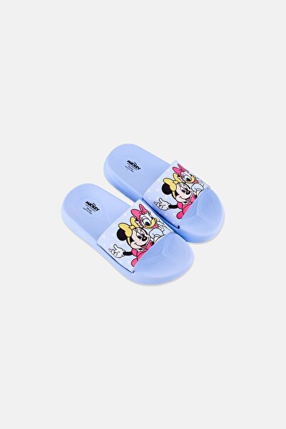 Disney Toddlers Girl Mickey And Friends Slip On Slippers, Light Blue