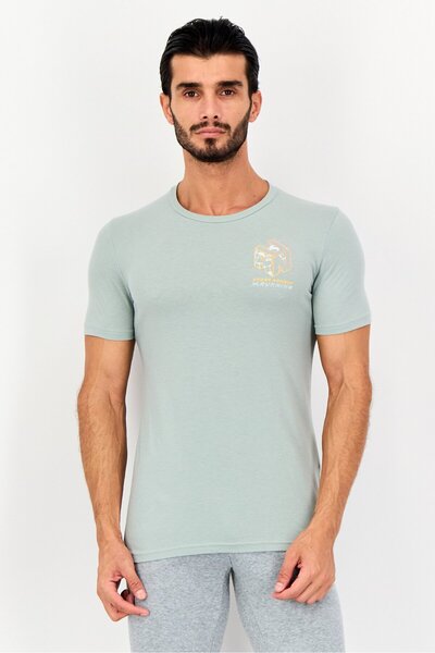 Under Armour تي شيرت تدريب رجالي بأكمام قصيرة، رمادي