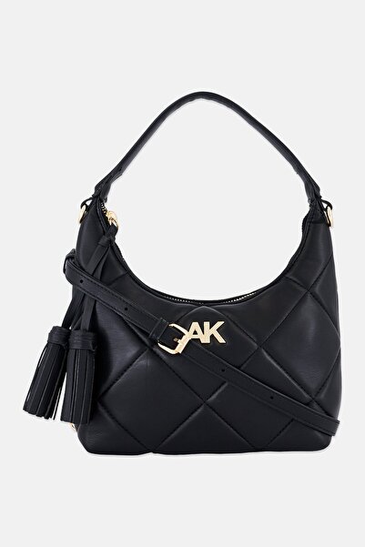 Anne Klein Women Brand Logo Shoulder Bag, Black