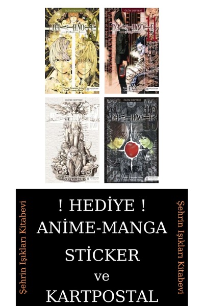 Akılçelen Death Note 10-11-12-13 Manga Seti (4 KİTAP) / Ölüm Defteri / Anime-...