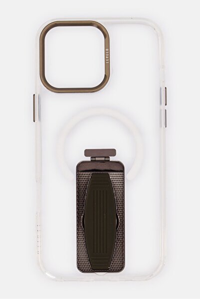 Levelo جراب مورفيكس ماج سيف لهاتف آيفون 16 برو ماكس مع قبضة وحامل، شفاف