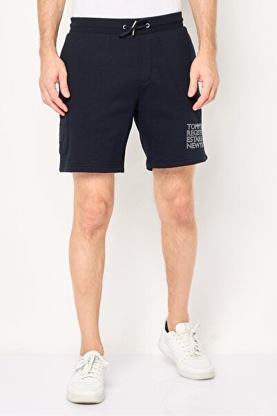 Tommy Hilfiger Men Graphic Print Basic Shorts, Navy