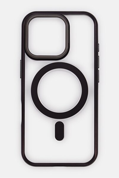 Levelo جراب إيليو لهاتف iPhone 16 Pro مع حامل حلقي للكاميرا، أسود