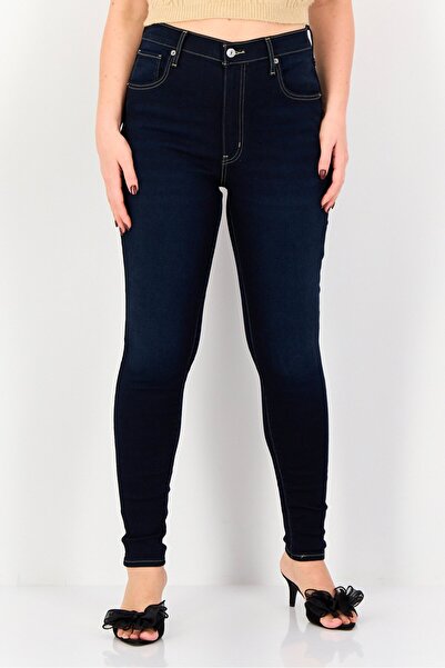 Levi's Women Super Skinny Fit High Rise Mid Wash Stretchable Denim Jeans, Navy