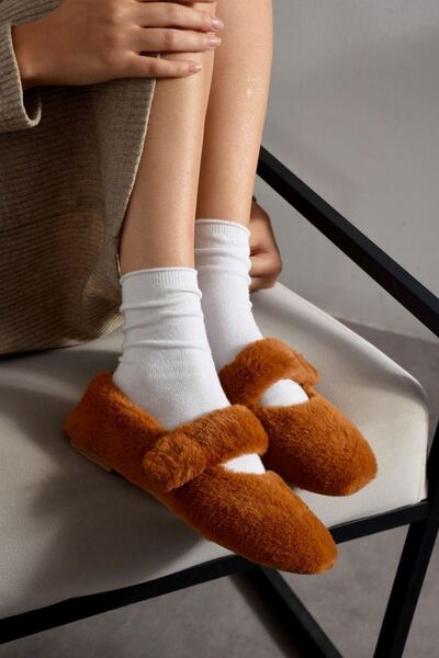 FUGA MODA Παπούτσια Yumina Taba με λουράκια από βελούδινο υλικό