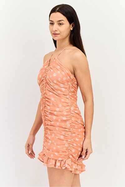 Forever 21 Women Floral Print Bodycon Dress, Multicolor