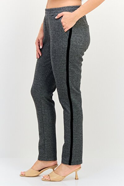 Reiko Women Regular Fit Textured Sweatpants, Grey