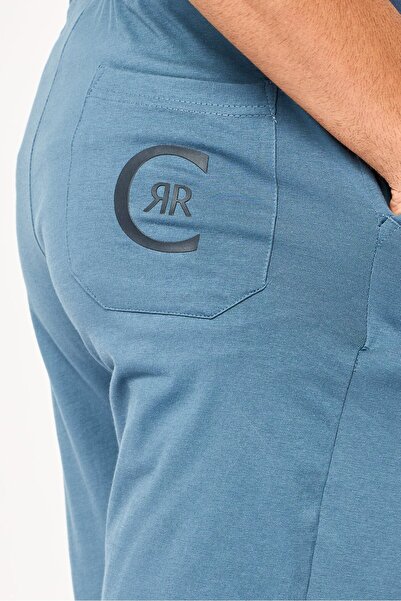 Cerruti 1881 Men Brand Logo Basic Shorts, Slate Blue
