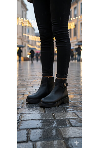 DB Γυναικείες μπότες με φερμουάρ και αντιολισθητική σόλα