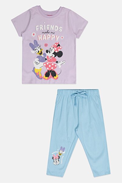 Disney Junior Kids Girl 2 Pieces Short Sleeve Graphic T-shirt And Pants Set, Multicolor