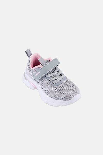 RBX Toddlers Girl Brand Logo Velcro Closure Outdoor Shoes, Light Grey