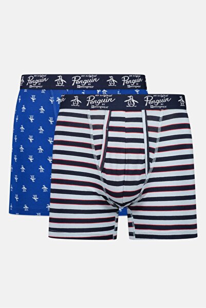 Original Penguin Men 2 Pcs Allover Print Pull On Boxer Briefs, Multicolor