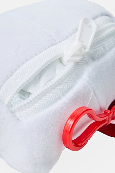 SANRIO Kids Girl Hello Kitty Plush Head Zipper Small Pouch, White