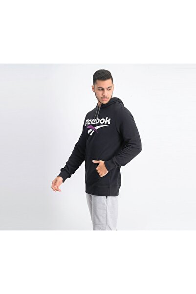 Reebok Mens Classics Vector Hoodie Sweater, Black