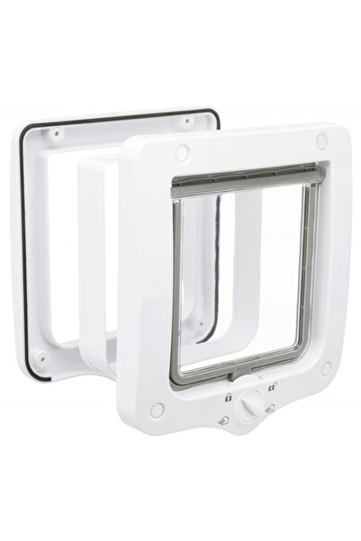 Trixie Swinging Cat Door, 4-Way, With Tunnel, 20x22 cm, White, 44231