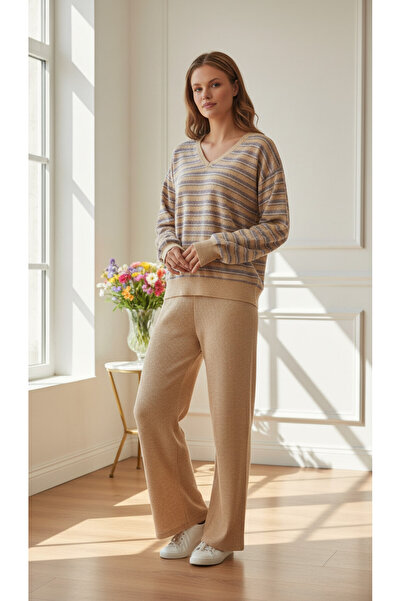 BERAUNDERWEAR TRİKO TAKIM EV GİYİM EŞOFMAN TAKIMI PİJAMA TAKIM