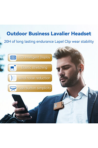 Zen Store Black Bluetooth V 5.4 Wireless Business Earbuds with Adjustable Clip