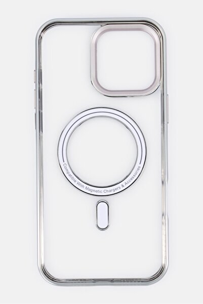 Levelo iPhone 16 pro Max Elio Pc Case With Camera Ring Stand, Silver