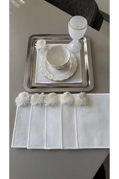 henahome 6'lı Çiçekli Kokteyl Sunum Peçetesi