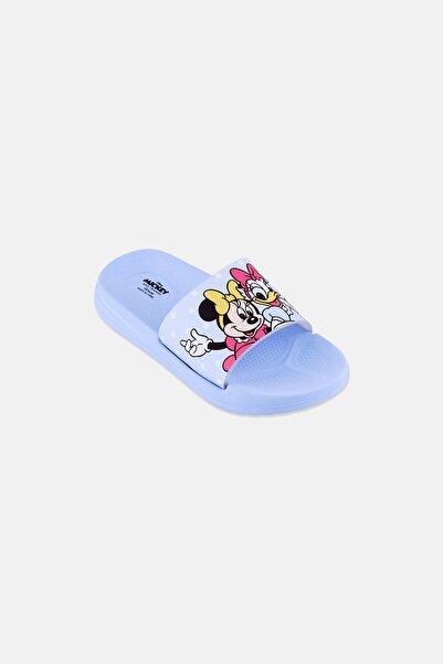 Disney Toddlers Girl Mickey And Friends Slip On Slippers, Light Blue