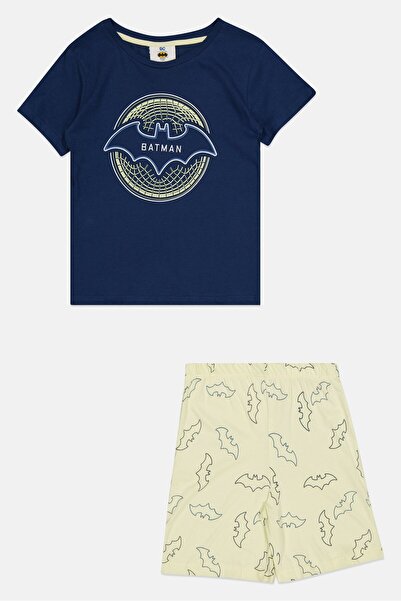 DC Kids Boy 2 Pcs Short Sleeves Batman Top And Bottom Set, Multicolor
