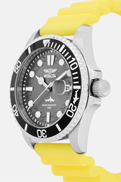 Invıcta Men 47163 Pro Diver Quartz Silicone Strap Watch 43 mm, Yellow