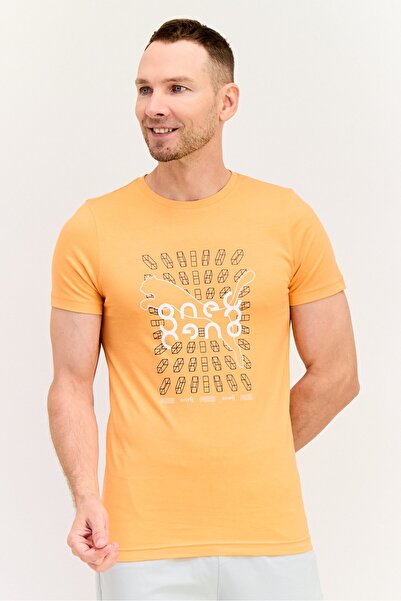 Puma x One8 Men Slim Fit Short Sleeve Training T-Shirt, Light Orange