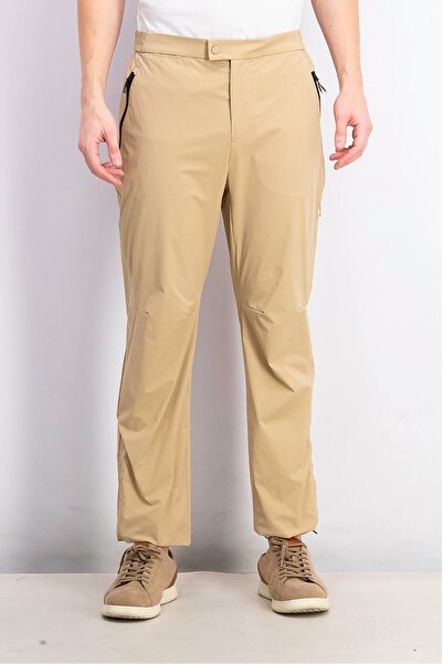 Lacoste Men Regular Fit Solid Zip Pocket Pant, Beige