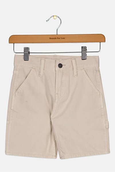 GAP Kids Girl Washed Denim Shorts, Beige