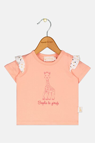 Sophie La Girafe Toddlers Girl Graphic Print Short Sleeve Top, Pink