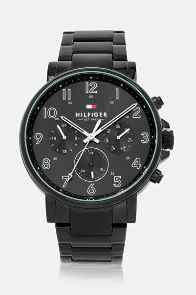 Tommy Hilfiger Men 1710383 Stainless Steel Analog Watch 46 mm, Black