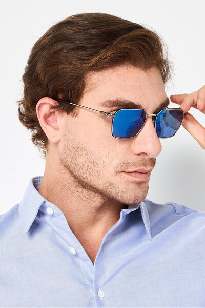 Police Men SPLL84 Square UV Rays Sunglasses, Black