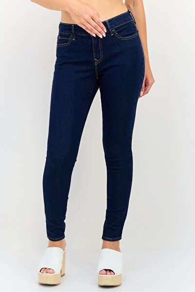 Levi's Women Super Skinny Fit Solid Stretchable Jeans, Navy