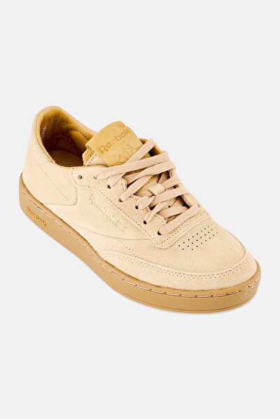 Reebok Women Club C Clean Lace Up Tennis Shoes, Brown