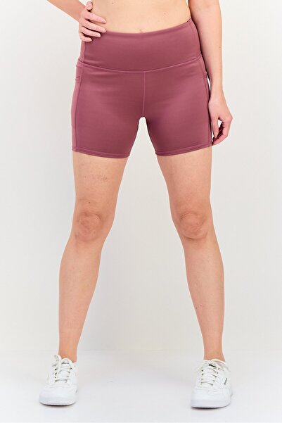 Aeropostale Women Sportswear Fit Training Shorts, Dark Mauve