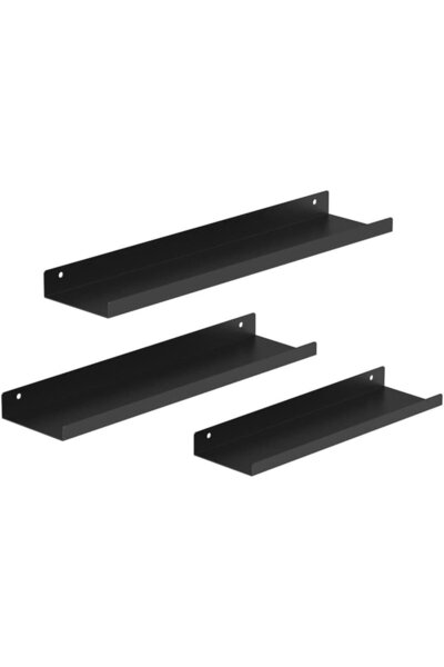 heugers Metfu Metal Duvar Rafı Seti – Yüzen Raf 3’lü Set, Dekoratif, Dayanıkl...