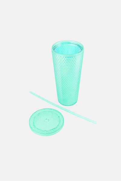 Vessel Studded Tumbler with Lid and Straw 710ml, Blue