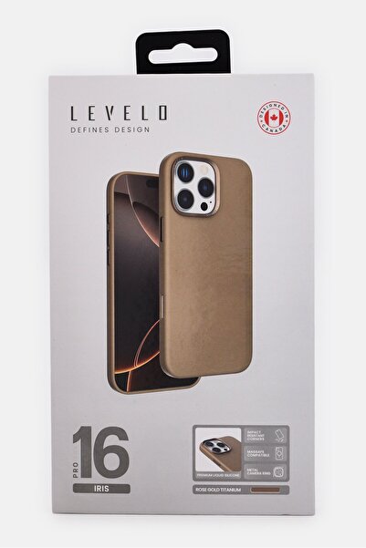 Levelo iPhone 16 Pro Iris Magsafe Liquide Silicone Case, Brown