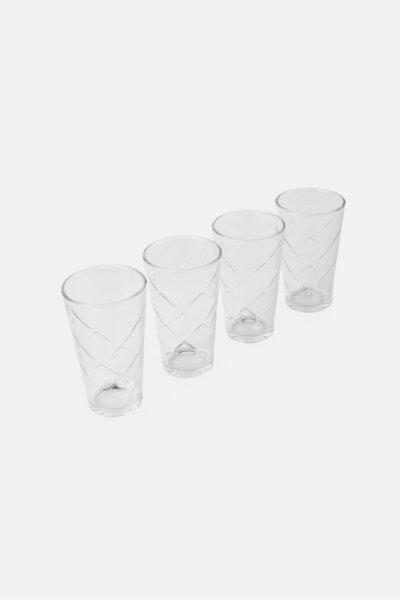 Precious Home 4 Piece Set Precious Glasses 473ml, Transparent